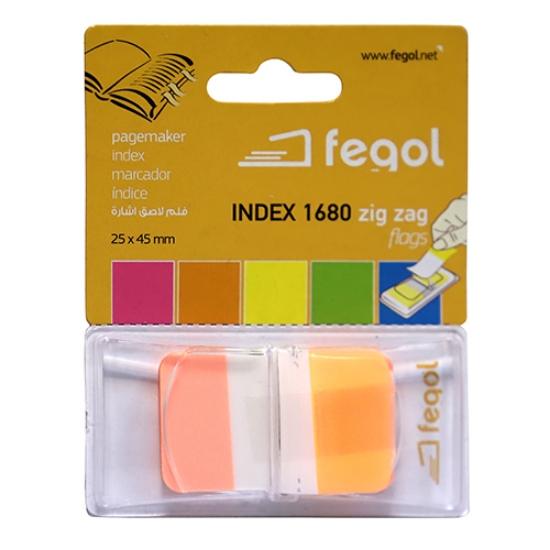Imagem de INDEX ADERENTE FEGOL 1680-08 1"PLG. (25X43MM) LARANJA