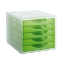 Imagem de DISTRIBUIDOR 5 GAVETAS ARCHIVO2000 4005 KW TL CRISTAL/VERDE