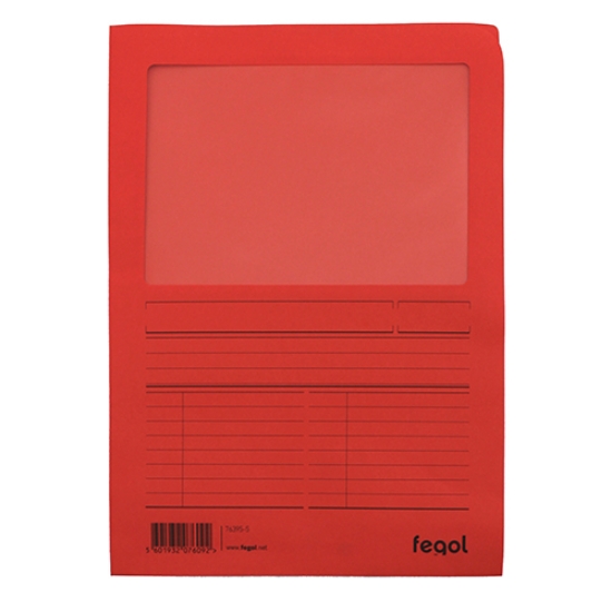 Imagem de DOSSIER PROTOCOLO A4 CLA 140GR FEGOL 76395 VERMELHO