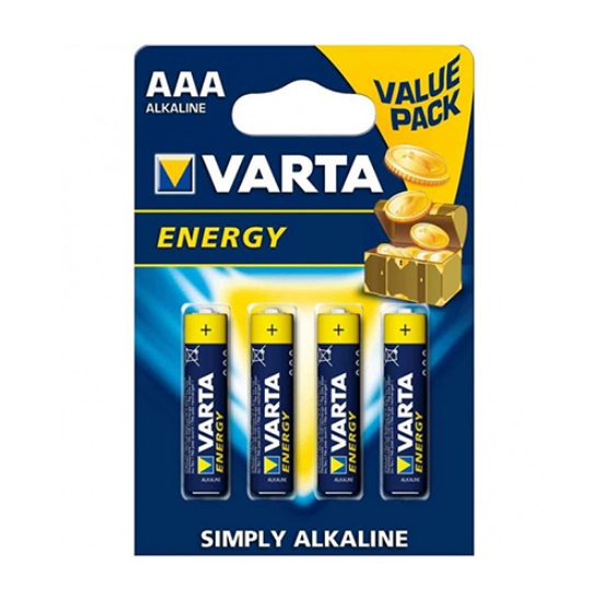 Picture of BLISTER COM 4 PILHAS ALCALINAS AAA LR03 1.5V VARTA LIFE EXTRA (4103)