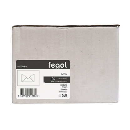 Imagem de ENV. C/6 114X162 BRANCO 90GR P.BICO FEGOL 12202 (CX.500UNI)