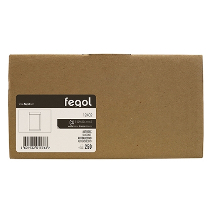 Imagem de SACOS C4 229X324MM BRANCOS 90GR ADESIVOS FEGOL 12402 (CAIXA 250)