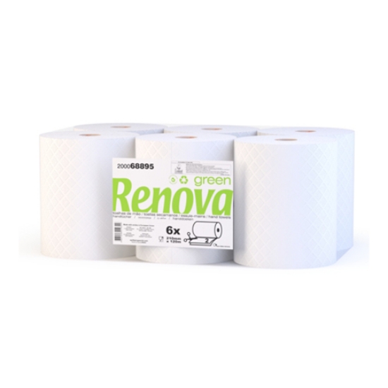 Picture of TOALHAS DE MÃO RENOVAGREEN 210MMX120MT 2FOLHAS (PACK COM 6 ROLOS)