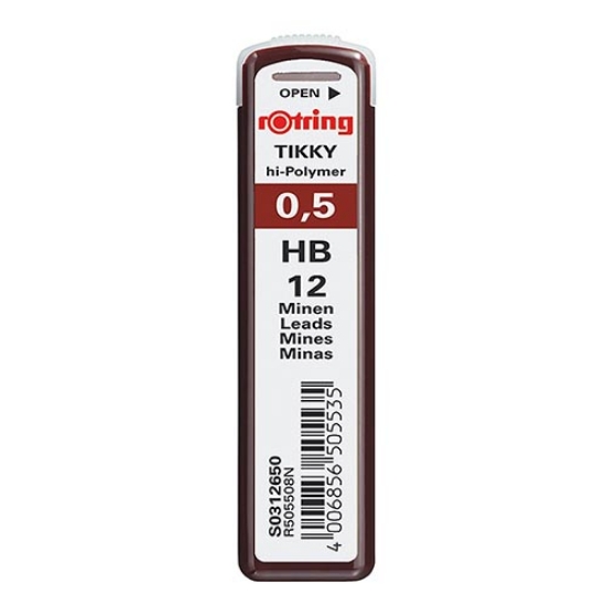 Imagem de MINAS ROTRING 0.5MM-HB S0312650 (TB.12UDS)